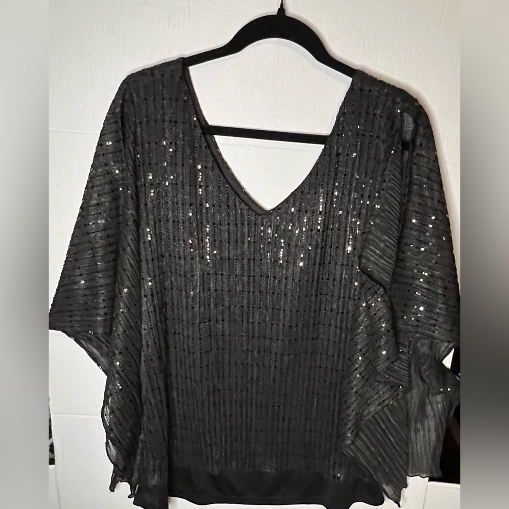 Shinny Black Blouse